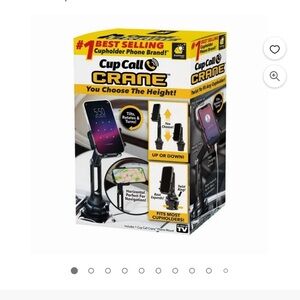 Bulbhead Cup Call Crane Black Cell Phone Holder